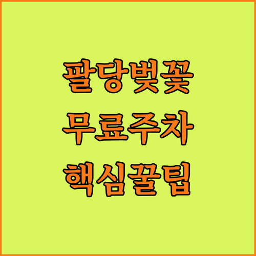 경기도 광주 팔당호반 벚꽃길 드라이브 구간 및 무료 주차장 안내