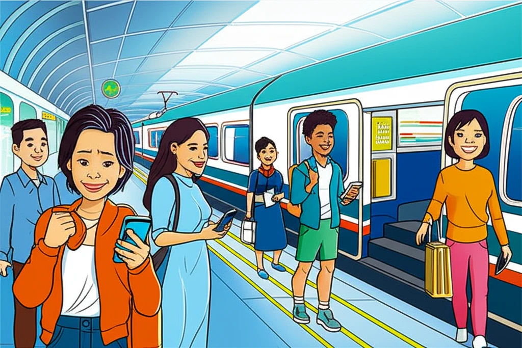 범계역 승강장 모습